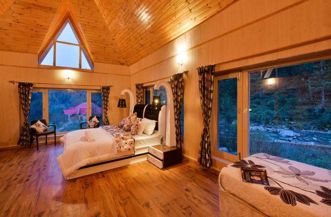 Holt-Loft bed facing the glass wall