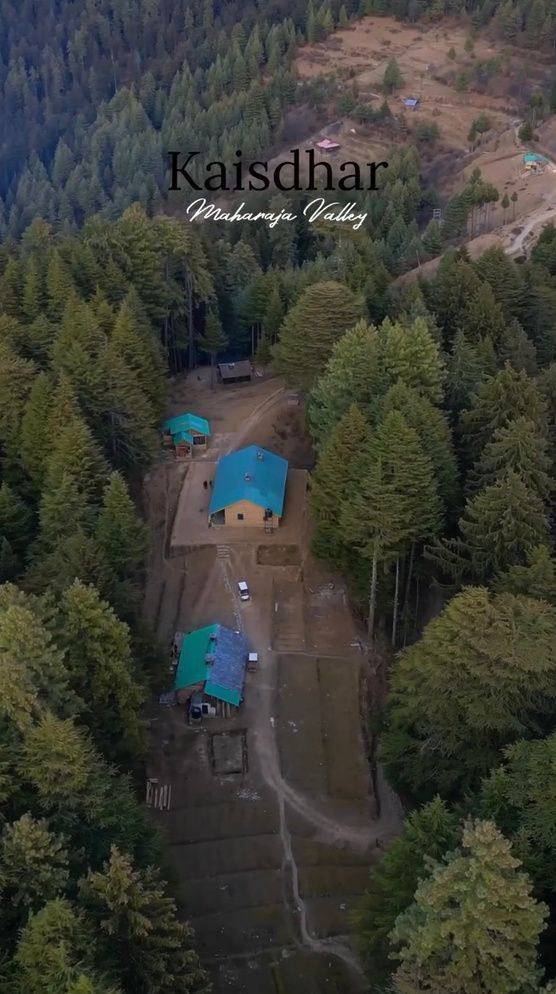 Aerial view of Kaisdhar forest clearing